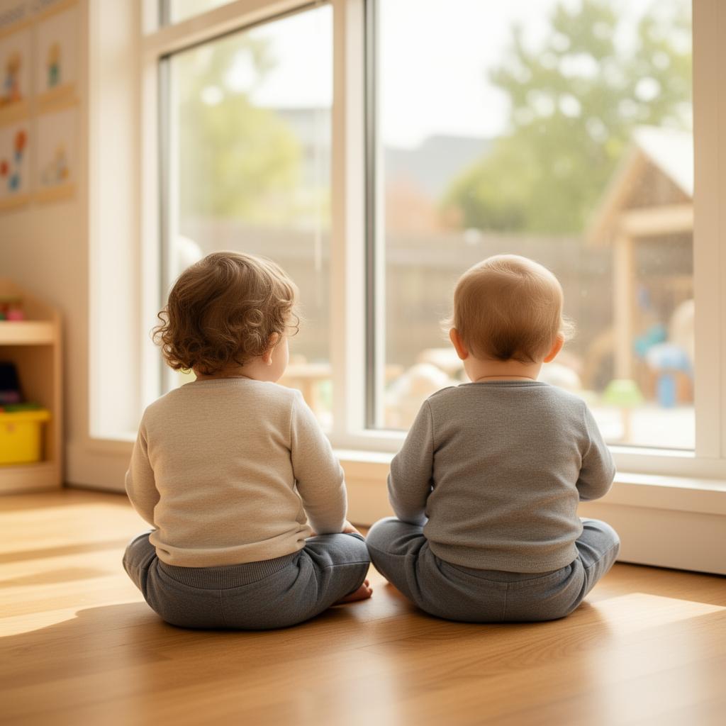 Professionnelles de la petite enfance entourant des enfants à la micro-crèche Les Enfants d'Héra